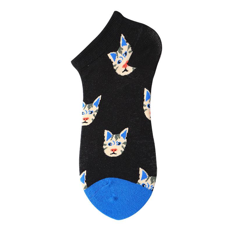 Spring Summer Socks Men Women Sock INS Brand Panda Printed Cotton Socks Europe America Street Short Low Cut Unisex Funny Sox