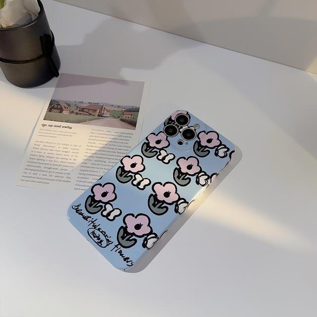 

Ins цветок бабочка мультфильм счастливый красивый милый чехол для Iphone 8 7 Plus Xsmax Xr X 11 12 Promax 13 14 Pro Max чехол для телефона for iphone xr