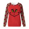Women's Fashion Casual Long Sleeve Christmas Printed  Neck Sweatshirt Top