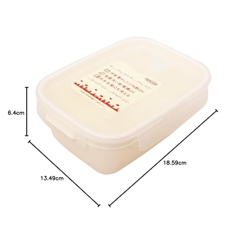 Iwasaki Kogyo Smart Flap & Lox Microwave-Safe Food Storage Container, Square, White, 900ml (L), Made In Japan, A-2162W1