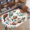 Fish Ocean Theme Soft Crystal Velvet Rug Custom Name & Text Print Non Slip Floor Rug for Bedroom Living Room