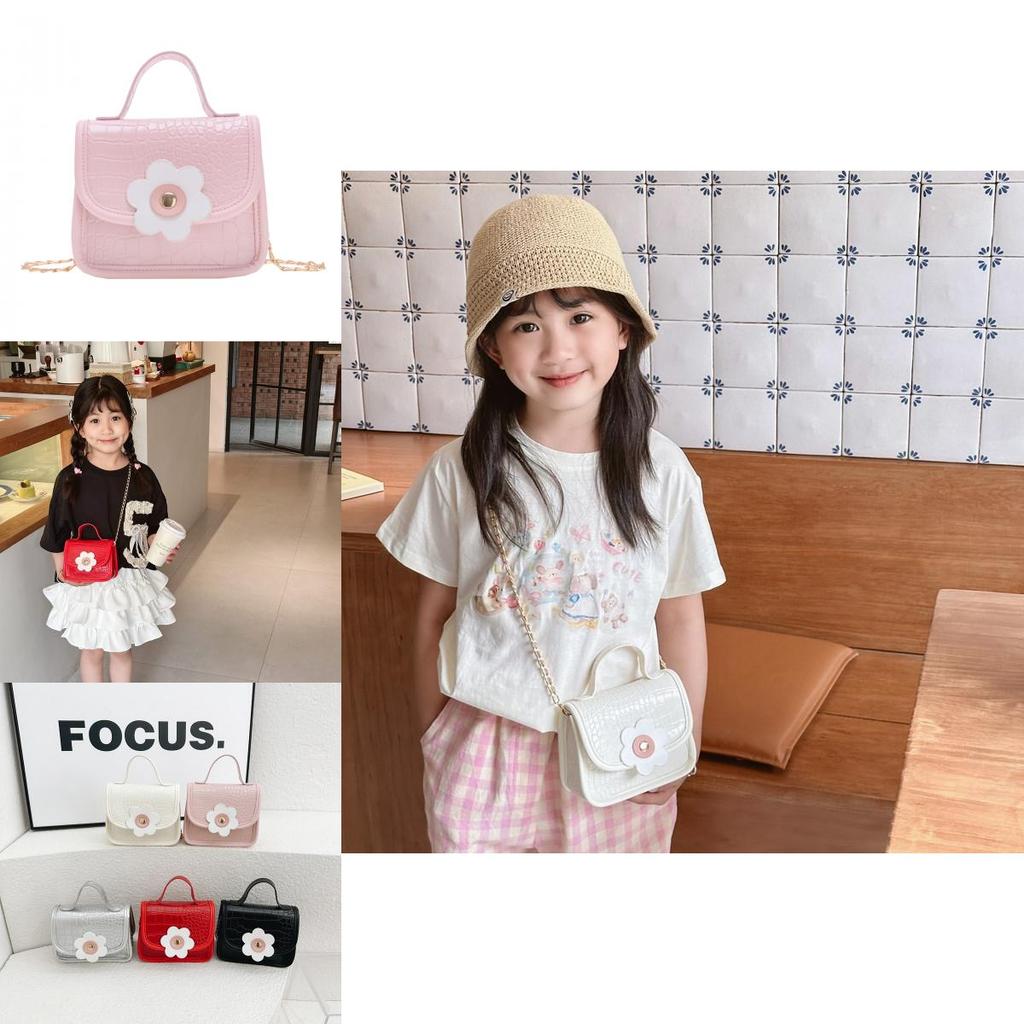 Charming Floral Pattern Mini Crossbody Bag For Kids With Breathable Pu Material