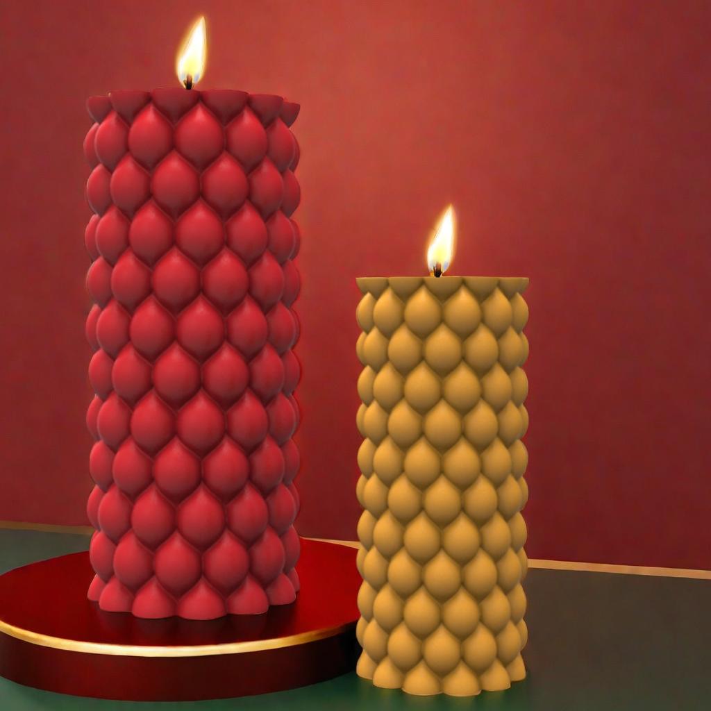 Frittierte Teigkringel runde Kerze Silikonform gewebte Kugel Kerze Silikonform Spiralgeometrie zylindrische Kerze Silikonform