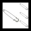 A84E-100PCS 4 Inch Metal Safety Pin--Big & Strong Enough To Hold Heavy-Weight Fabrics And Materials Canvas,Leather,Upholstery