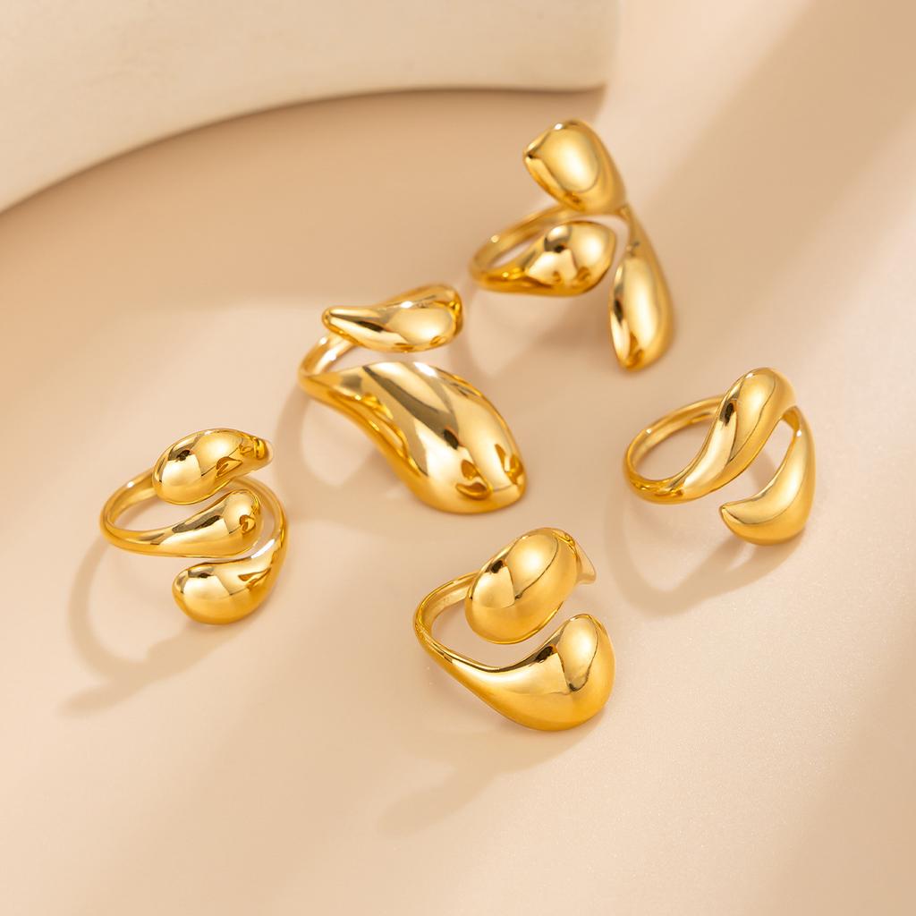 2025 New Vintage Punk Metal Rings Set for Women Aesthetics Jewelry Gift Gold Silver Color Irregular Geometric Knuckle Joint Ring Opening Jewelry