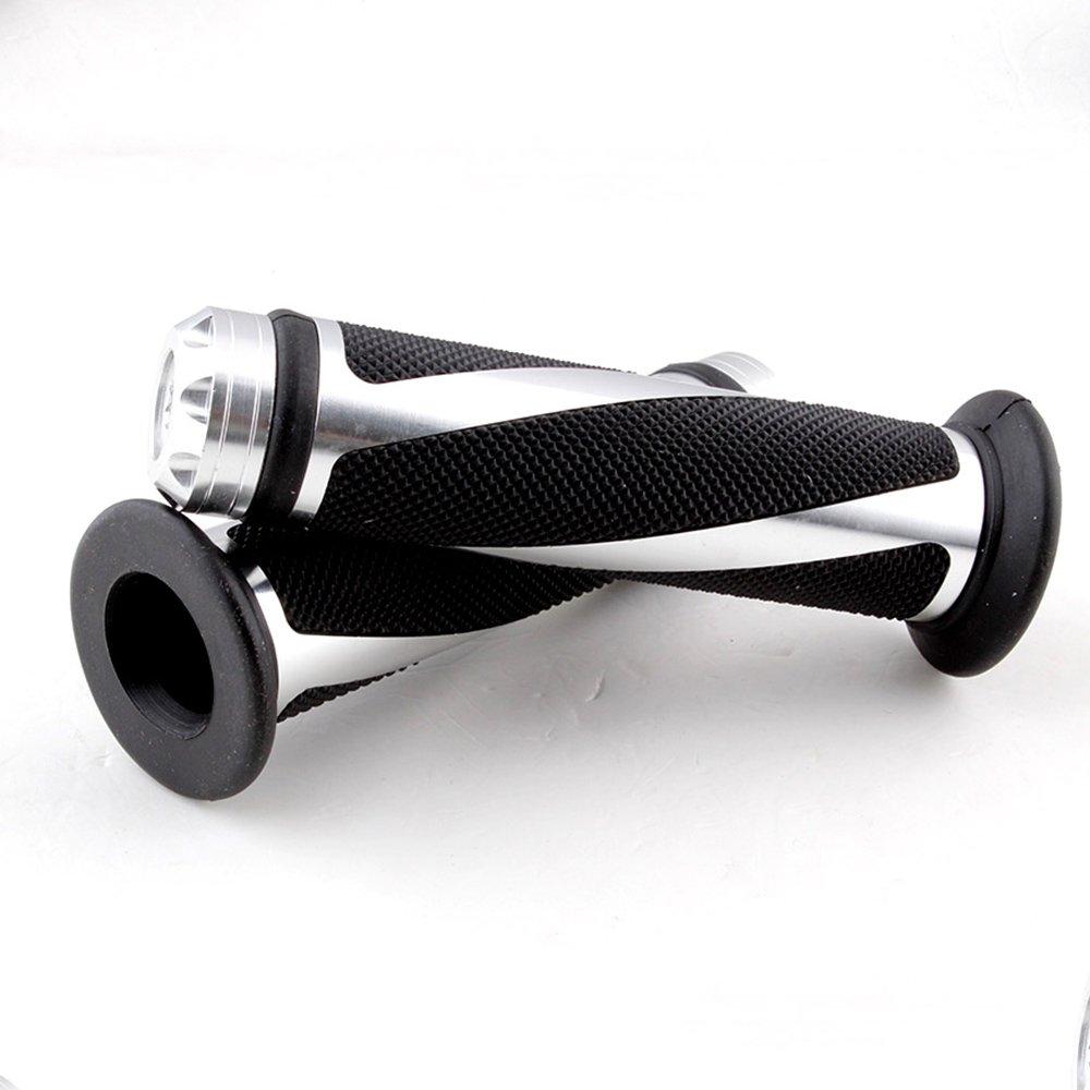 evomosa Motorcycle Clip Universal Bar End Grip End Bar Spiral Grip Aluminum Universal 22.2mm