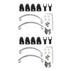 2X Steel Leaf Spring Suspension Set For WPL Henglong B14 B16 B24 B36 Ural Q60 Q61 Q62 Q63 4X4 6X6 Truck & Crawer,Black