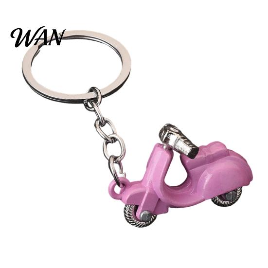 Durable Keychain Pendant Motorcycle Charm Zinc Alloy Key Chain with Retro Scooter Buckle Electric Donkey Design Holder