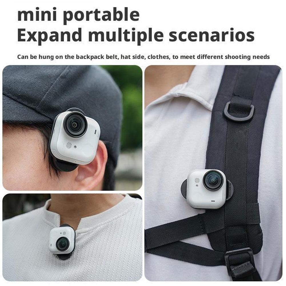 For Insta360 Go Ultra Magnetic Backpack Clip Holder Anti-Shake Holder Quick Release Camera Fixed Mount Clamp For Sports Camera