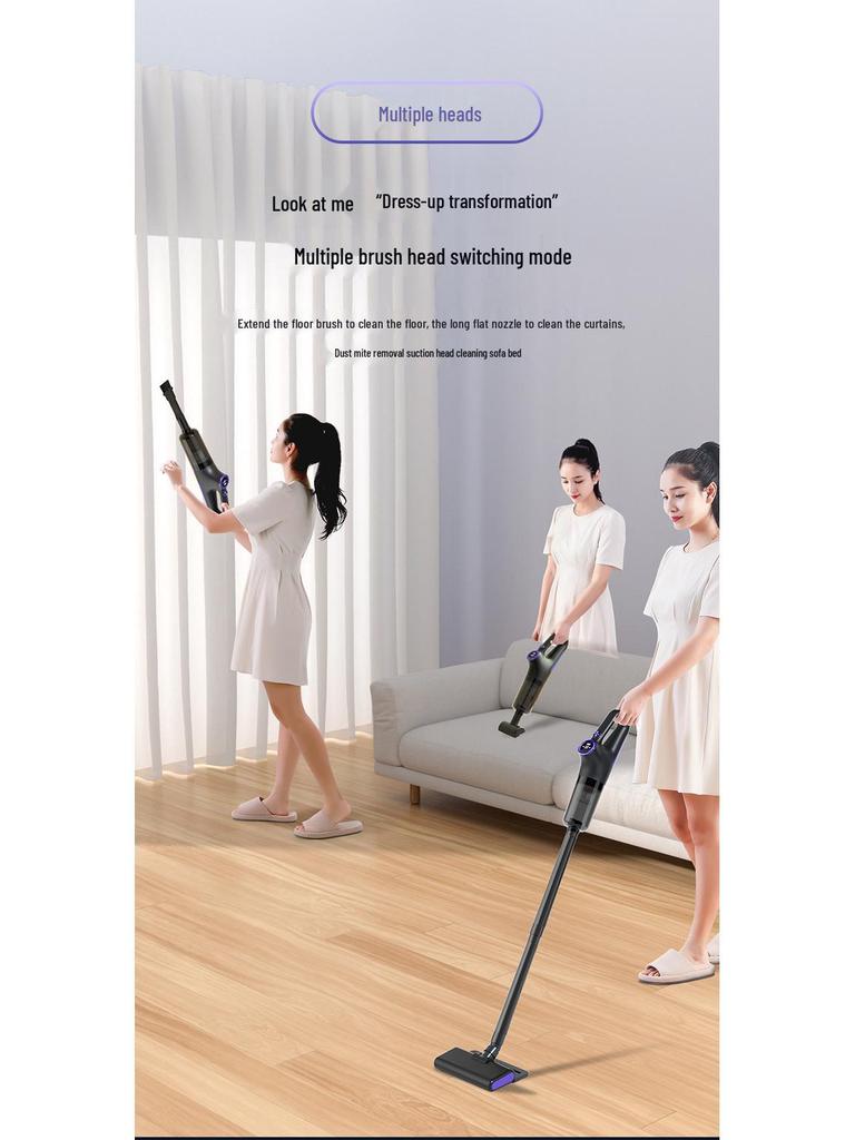 Cordless Handheld Vacuum Cleaner with Large Suction Power, Powerful Mite Removal, and Indoor Wet Mop for Small Pets