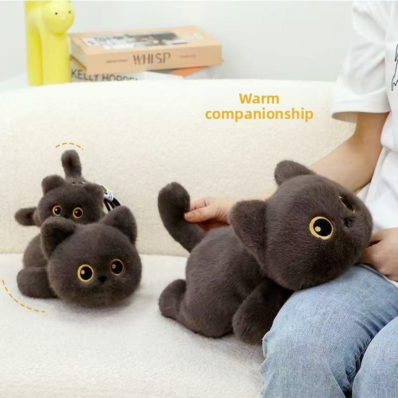 Plush Cat Toy Pillow With Soft Short Pile For Kids Gift And Comfort