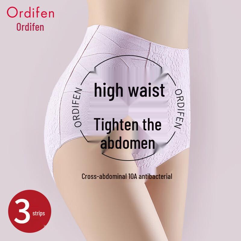 Ordifen Women s High-Waist Cotton Antibacterial Seamless Briefs M