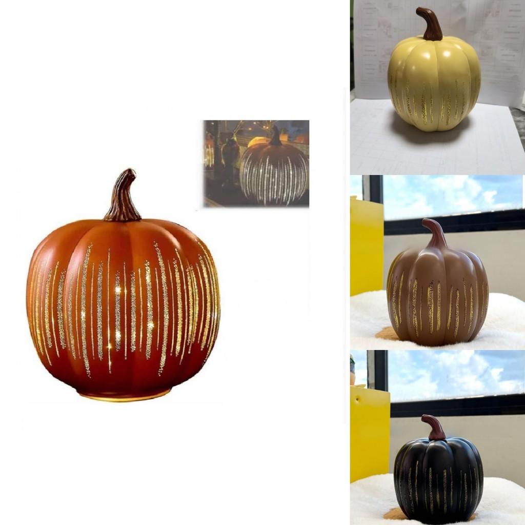 Halloween Pumpkin Resin Figurine With Modern Style For Festive And Event Decor
