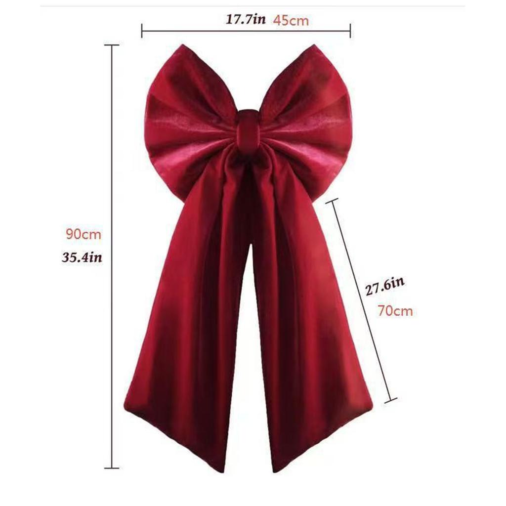 1pc Velvet Large Bow Christmas Bow Christmas Ornament Holiday Decoration Pendant Xmas Tree Home New Year Party Decoration