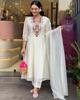 Kvinner Designer Anarkali Kurta Pant Dupatta Sett Indisk Bollywood Topp Tunika Kurti Salwar Suit