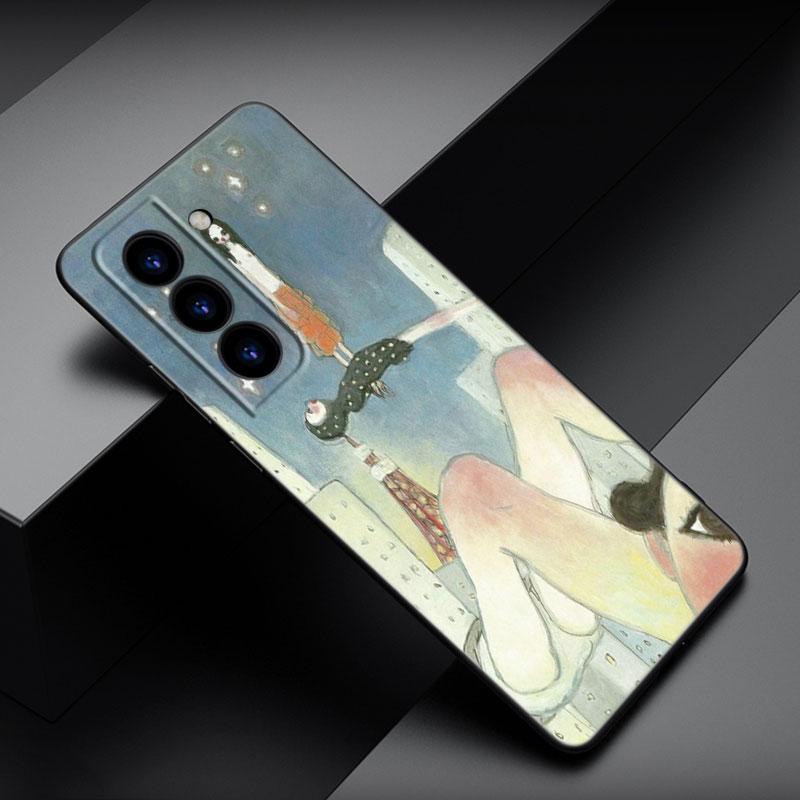 Aya Takano Phone Case For Samsung Galaxy S22 Pro S21 S20 FE Ultra S10 Lite S10 S10E S9 S8 Plus Soft TPU Black Cover