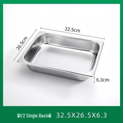 Stainless Steel Rectangular Buffet Food Pan with Lid
