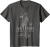 Artemis Göttin der Jagd Griechische Mythologie T-Shirt 100% Baumwolle Rundhals Kurzarm Sommer Freizeit Herren T-Shirt Streetwear