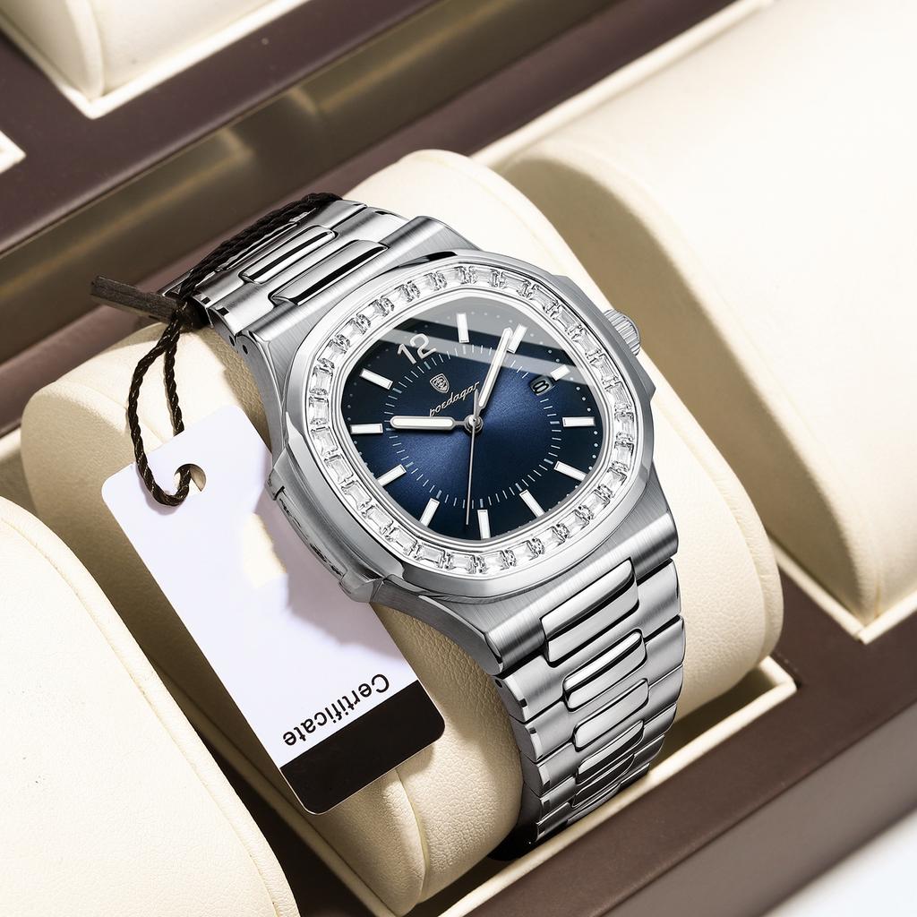 Classic Business Brand Luxury Men's Watch New Ultra-thin Fashion Quartz Watch Rose Gold Clock Mlae