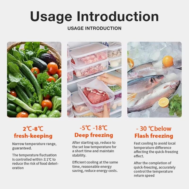 Double Sensors Thermostat For Cold Storage With Temperature Control Heating Cooling Mode LCD Display ABS Construction