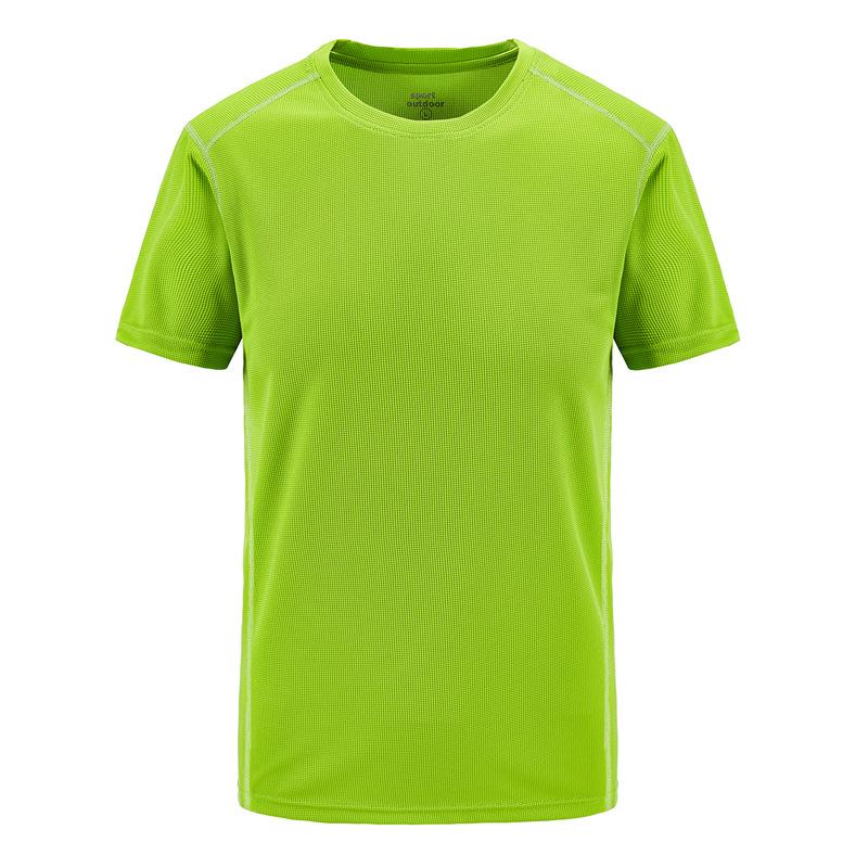 2023 Men's Quick-Dry Outdoor Casual T-Shirt, Plus & Big Sizes, Couple Style, Solid Color, Elastic, Summer Wear