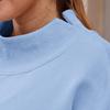 Women's Fashionable Solid Color Round Neck Long Sleeved Sports Casual Pullover Sweatshirt Top