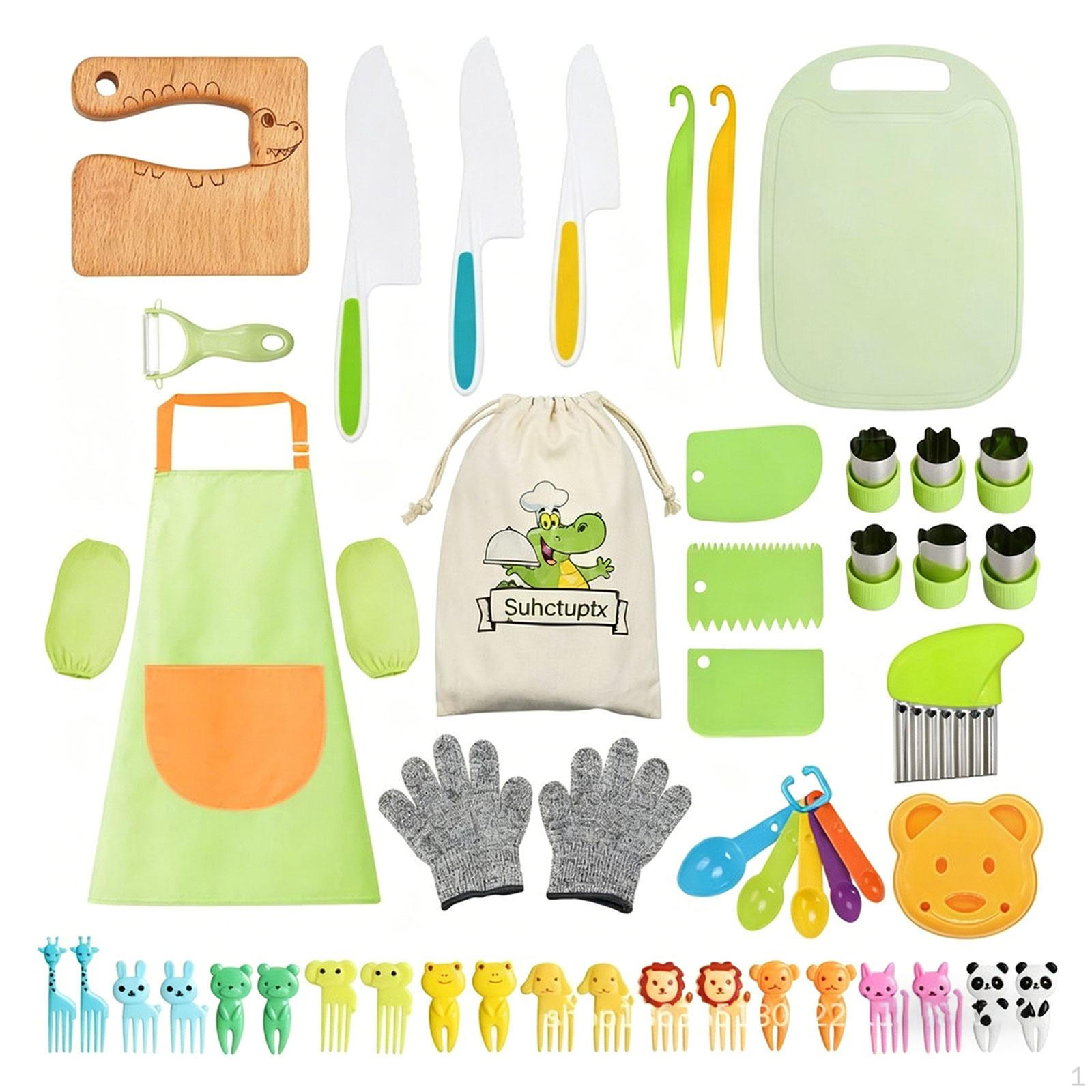 50x Play Kitchen Toys, Cooking Set Utensils Playset for Preschool, Children, Kids