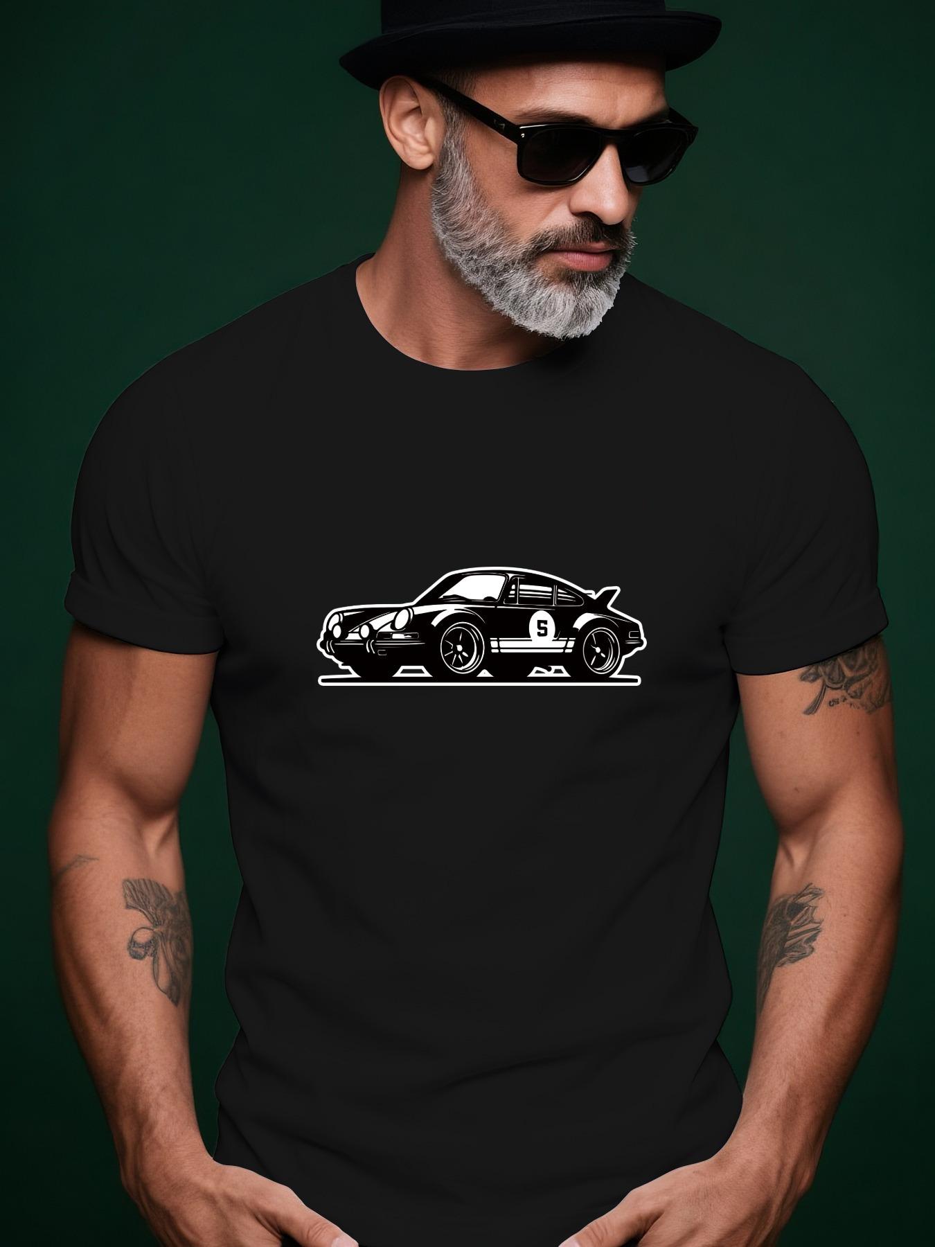 Vintage Tshirt Vintage Car Silhouette Graphic Tshirt - Bl... S
