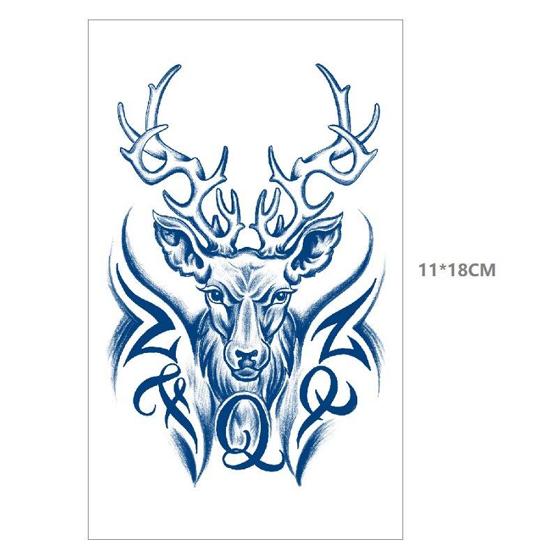 Emmy Herbal Gradual Change Water Transfer Simulation Can Not Wash Off Semi-Permanent Bow Deer Head Dream Catcher Tattoo Sticker