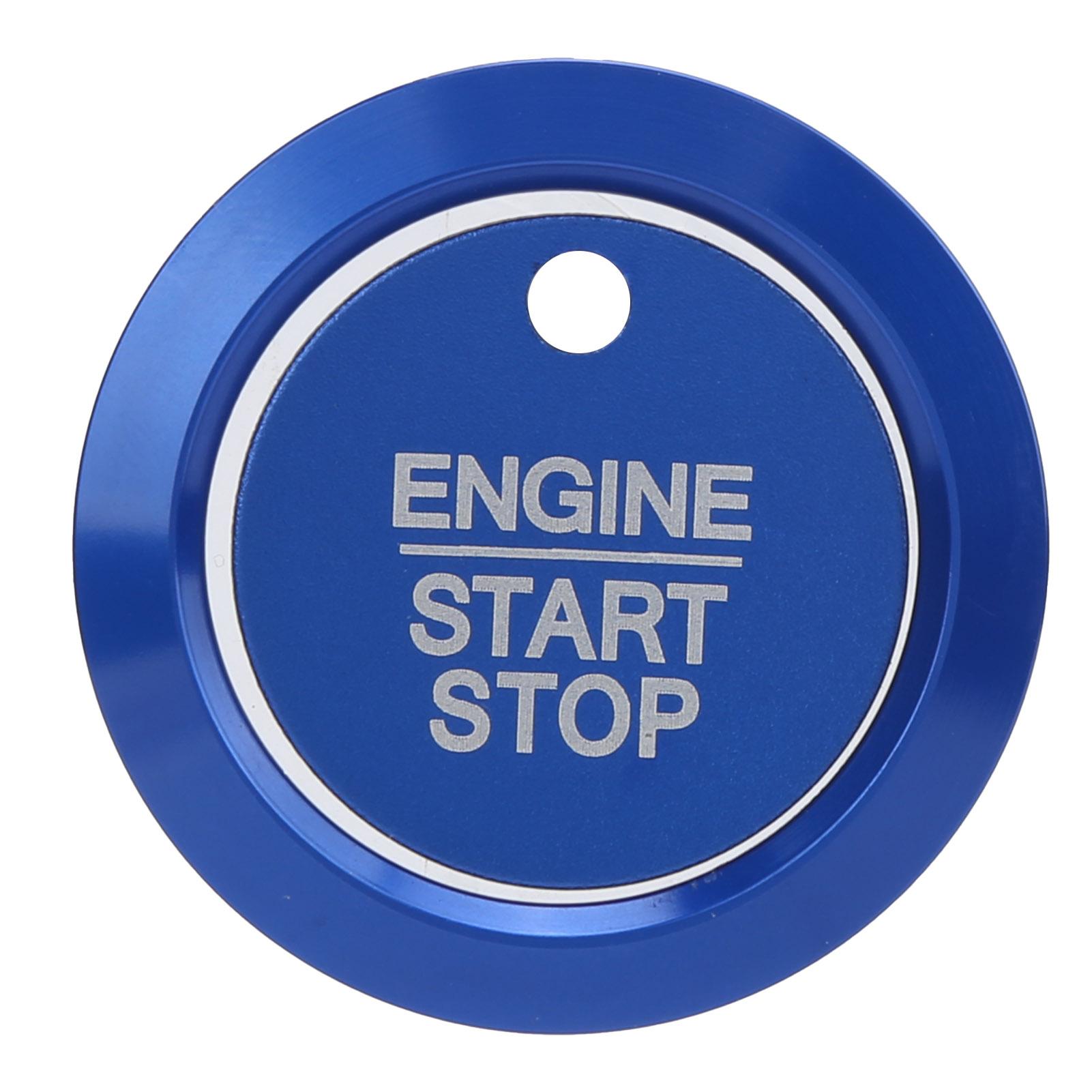 

Engine Ignition Start Stop Button Cover Ring Blue Replacement for Ford F150 20162019