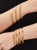 Stainless Steel Geometric Zirconia Bracelet - Chic European American Cross-Border Style Set