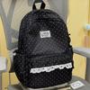Schoolbag corduroy cute girl heart backpack, Korean ins small fresh junior high school student schoolbag women's lightweight backpack