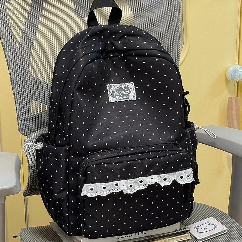 Schoolbag corduroy cute girl heart backpack, Korean ins small fresh junior high school student schoolbag women's lightweight backpack