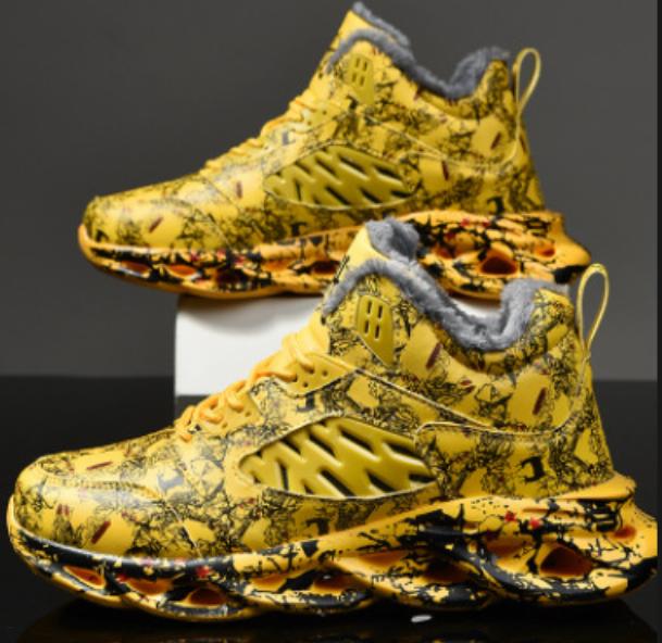 Herren Neue High-Top Kritzel-Sneakers Klobige Herrenschuhe Erhöhen Mode Lässig Übergröße Basketball-Freizeitschuhe