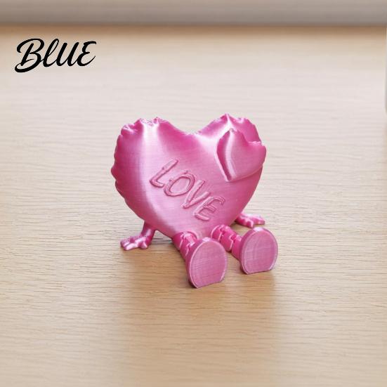 Love Heart Decoration Figurine with Articulated Legs 3D Printed Shape Statue