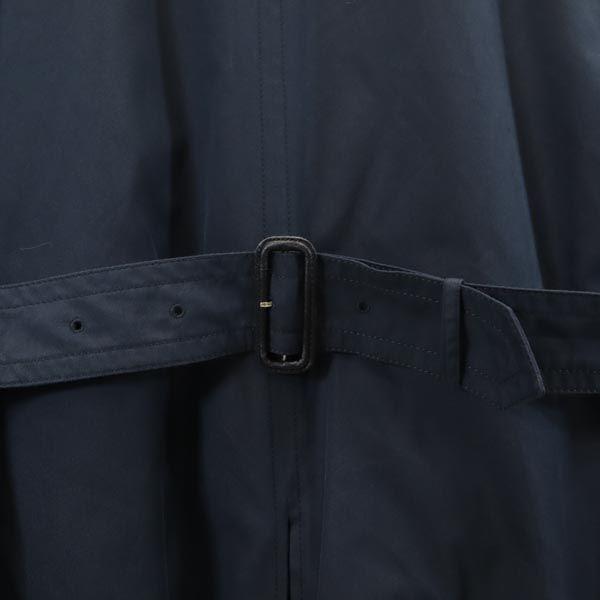 BURBERRY Made in the UK Stainless collar coat 50 Navy Waist belt Men's Used