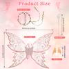 Princess Elf Butterfly Wings Forest Elf Wings with Flowers Leaves for Cosplay Fairy Wings Cosplay Halloween Costumes for Girls