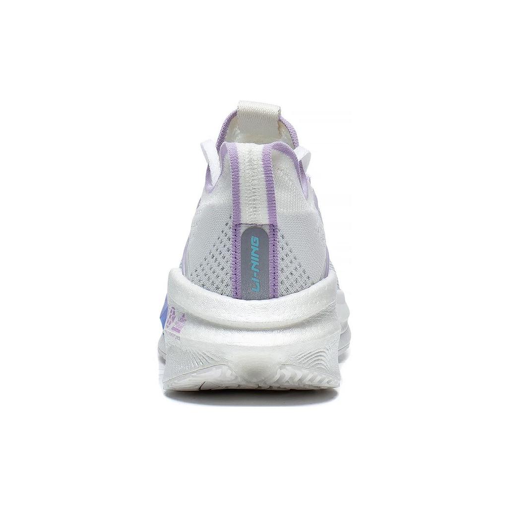 New LiNing Jueying Essential Cushioning Anti Slip And Wear Resistant Low Top Running Shoes Women's White Blue Purple ARRT008-11