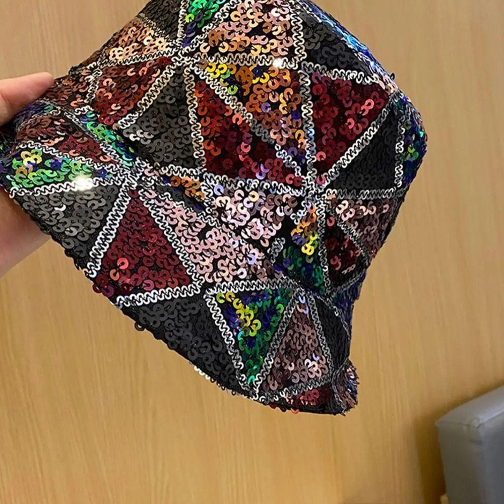 Polyester Panama Hat Color Mix Women's Hat Casual Sequin Hat Outdoor