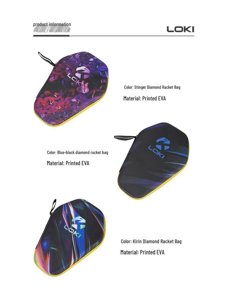 LOKI Pouzdro na stolní tenisovou raketu Thor: Přenosná, Odolná, Tvrdá skořepina, Taška s velkou kapacitou