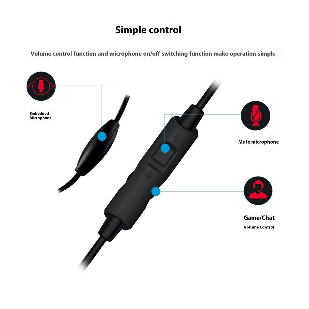 PGTECH GP-379 For PS5/Nintendo Switch OLED/XBOX/PC Gaming Headset Wired Headphone with Microphone