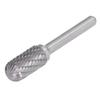 Carbide Burr Heat Treated YG8 High Smoothness Double Slot 6mm/0.2in Handle 12mm/0.5in Diameter Labor
