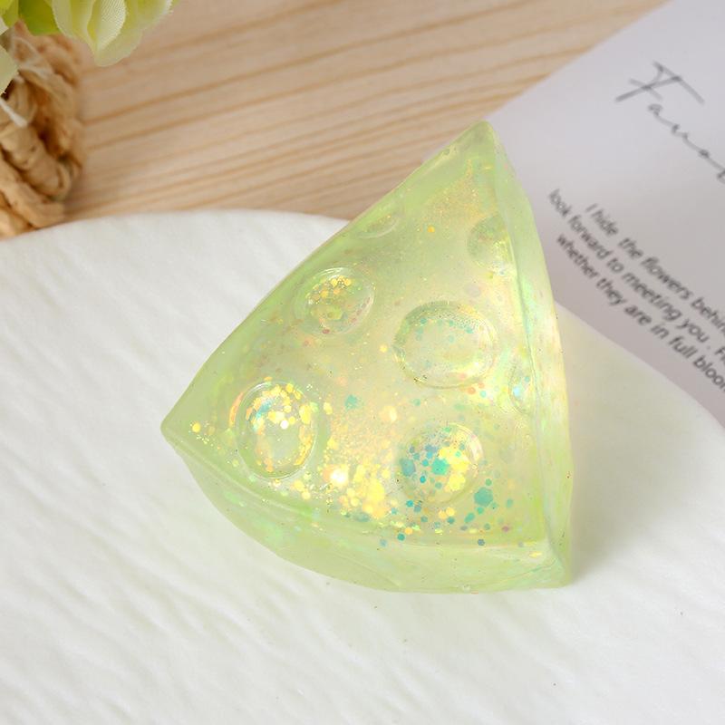1Pcs Super Soft Mochi Cheese Squeeze Toy Cheese Square Fidgets Toys Funny Anti-Stress Sensory Toy For Adults Gifts