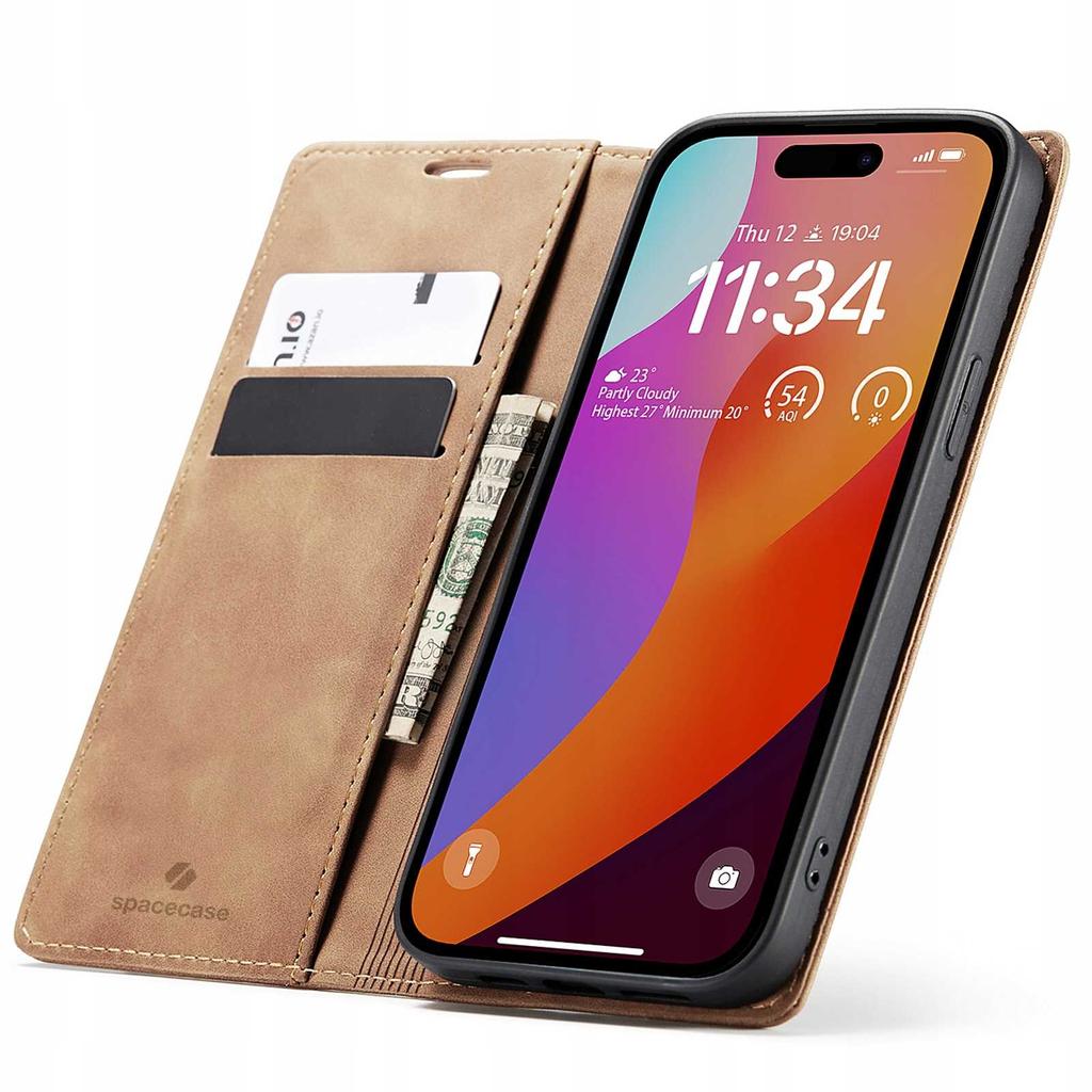 Sc Wallet Iphone 15 Pro Light Brown