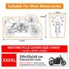 New Motorcycle Cover Large Waterproof Outdoor Indoor UV Rain Scooter Protective Cover 210D with Reflective Strip for Yamaha Tram