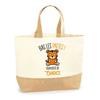 Tote Bag - PLANETEE - Candice Candice Paws Off Tiger - Jute - Printed In France - Large Capacity