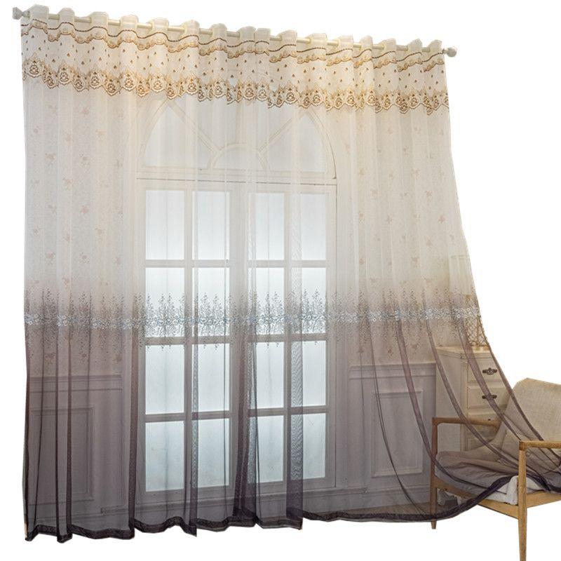 Nieuwe Verduisterende Gordijnen Scandinavisch Eenvoudig Slaapkamer Gast Blauw Verloop Scherm