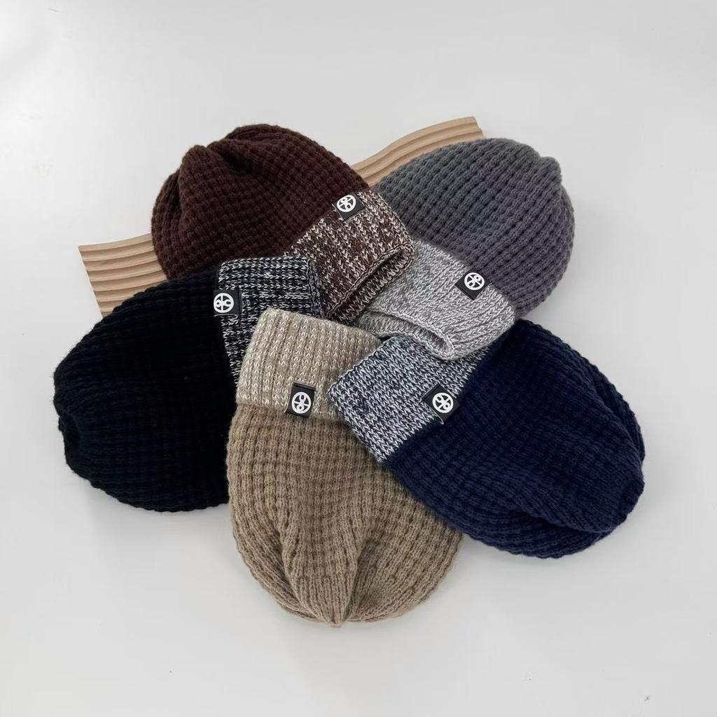 Knitted, Winter Hats, Ski Hats, Men's and Women's Knitted Hats, Outdoor Cold Protection, Color Blocked Cold Protection, Ear Protection, Velvet Hat