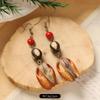 Retro Handmade Plant Fruit Earrings Pine Cone Literature and Art Chinese Medicine Dried Fruit Niche Creative Earrings Women