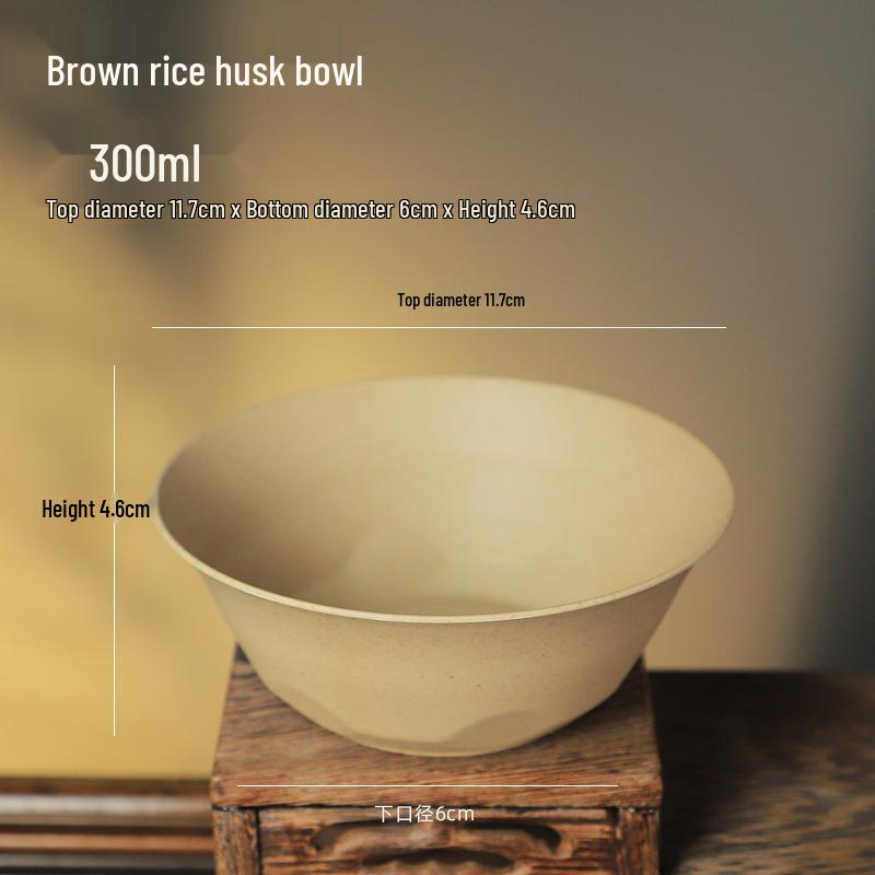 Eco-friendly Disposable Thickened Rice Husk Bowl - Food Grade, Custom Logo Option Available